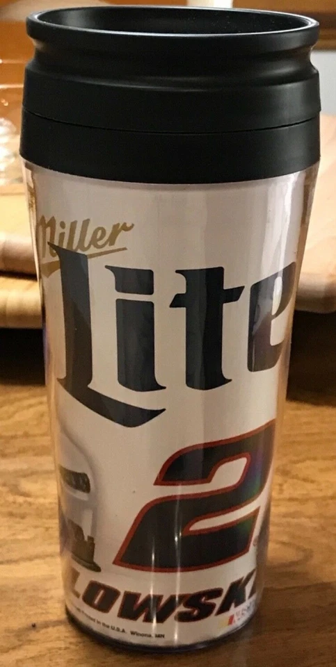 Taza de viaje Brad Keselowski Wincraft #2 Miller Lite 16 oz contorno ¡ENVÍO GRATUITO! Foto 2 de 4