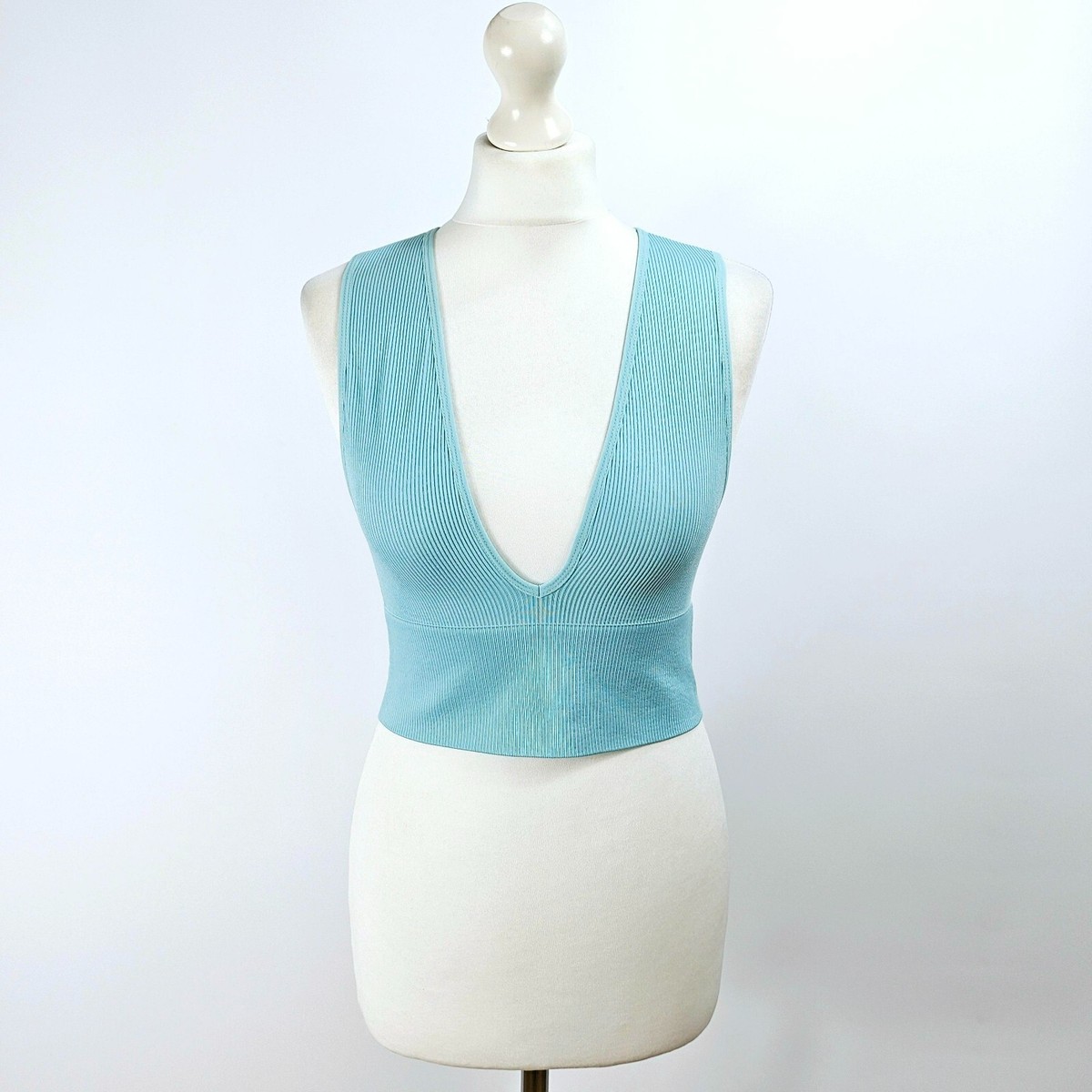 Urban Outfitters Josie Ribbed V Neck Vest URBAN OUTFITTERS UO