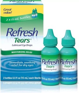 REFRESH Tears Lubricant Eye Drops, 0.5 oz (15 mL) 2 Bottles. Exp: 09/2028