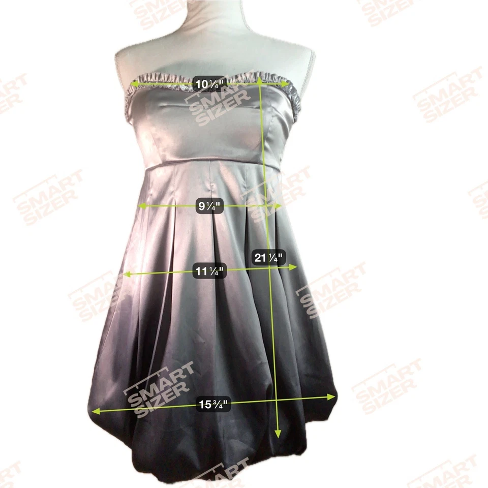 Vintage Y2K Ruby Rox Strapless Bubble Dress Medium Ombre Satin Party - Image 3 of 4