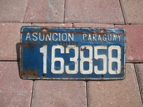Paraguay Asuncion license plate # 163858