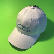 New UNDER ARMOUR UA Youth Boys Snapback Hat ONE SIZE White w/Blue