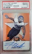 2014 Leaf Valiant. Khalil Mack. (57/99). RC. PSA 10. Auto. (POP 5) HOC85🔥