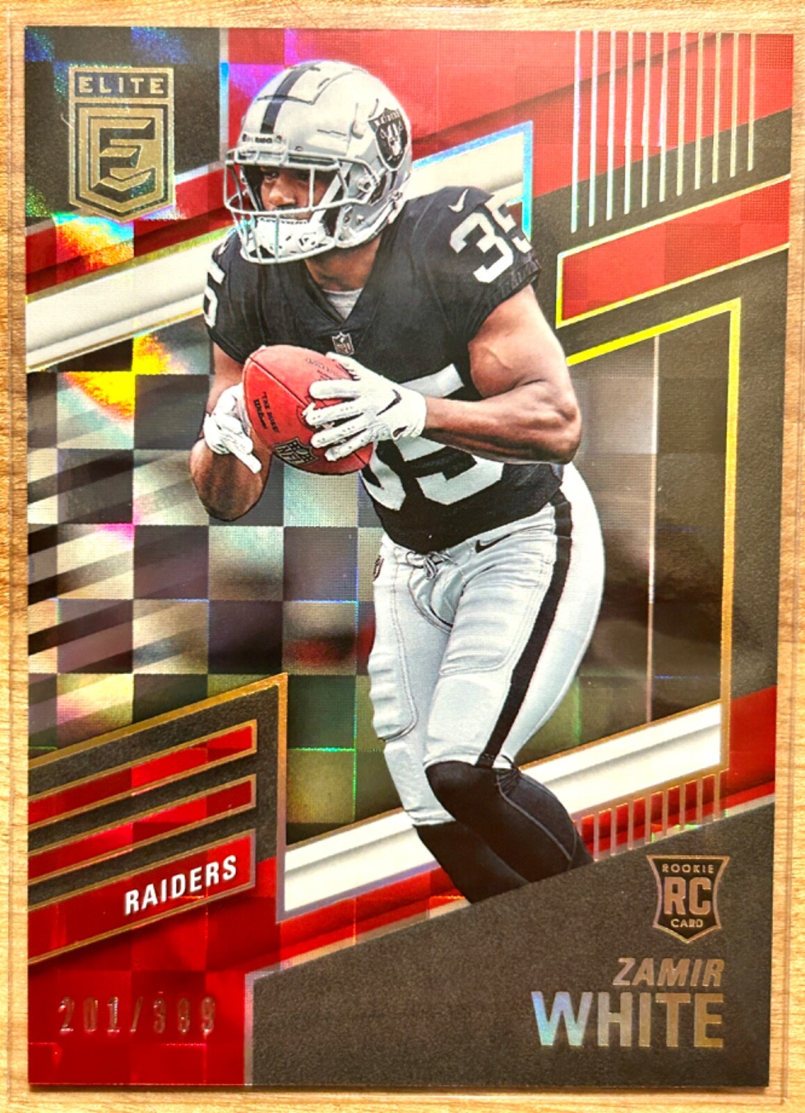 2022 Donruss Elite - Zamir White - Rookie Red SP /399 Las Vegas Raiders