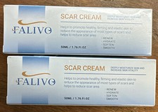 Falivo Scar Cream - Lots of 2 50ml Scar Gel for Surgical Scars/C-Section