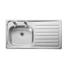 Leisure Lexin Single Bowl Right Hand Drainer Kitchen Sink With Taps LE95R/PTC
