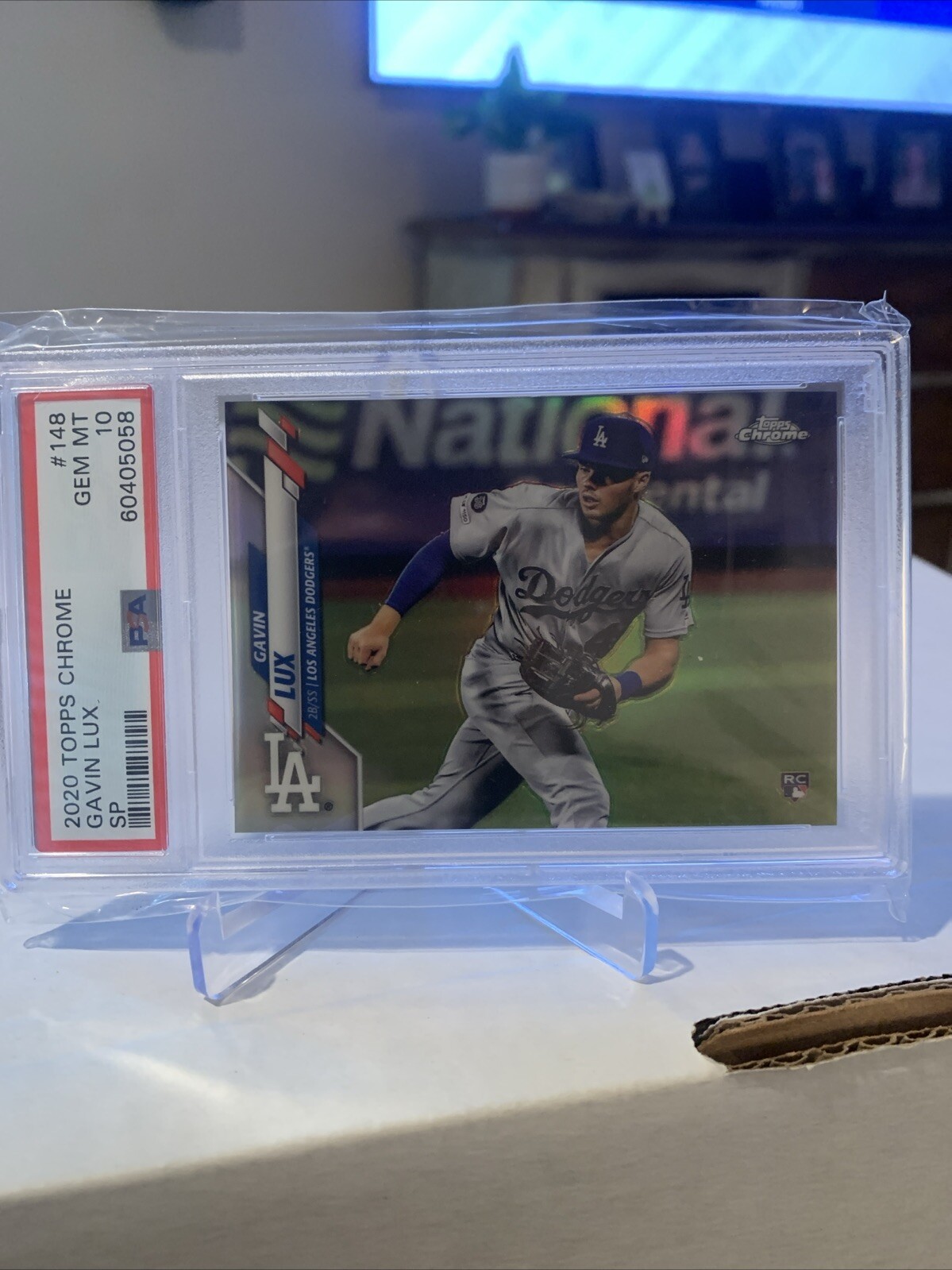 2020 Topps Chrome Gavin Lux #148 SP Image Variation PSA 10 Gem Rookie RC Dodgers