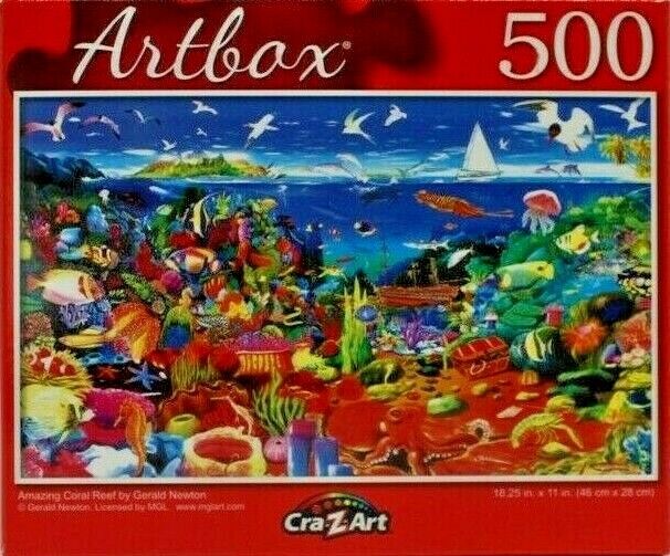 Jigsaw Puzzle 500 Pieces Amazing Coral Reef by Gerald Newton Artbox 18"X11" Hard