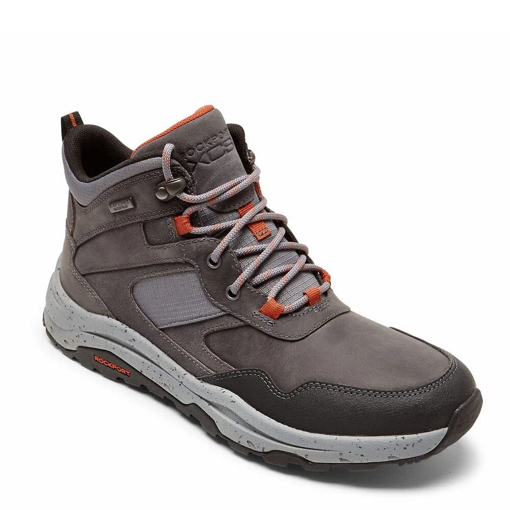 Rockport Men's XCS Pathway Waterproof MidBoot Hiking Boot, Steel Grey