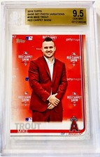 2019 Topps Mike Trout “In Suit” Variation Short Print Card #100 BGS 9.5 Gem Mint