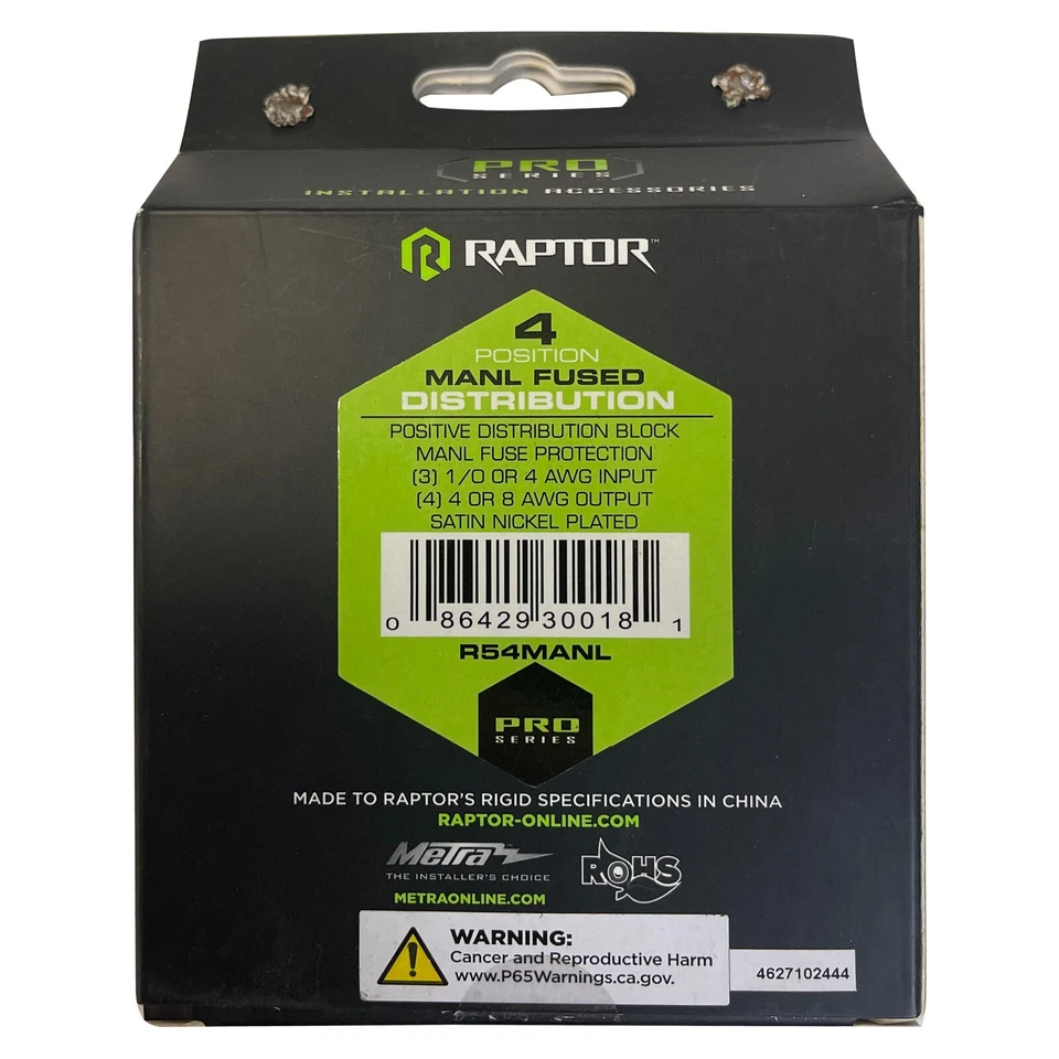 Metra R54MANL 4 Position MANL Fused Distribution 3 in-4 out Nickle Plated - Image 4 of 4