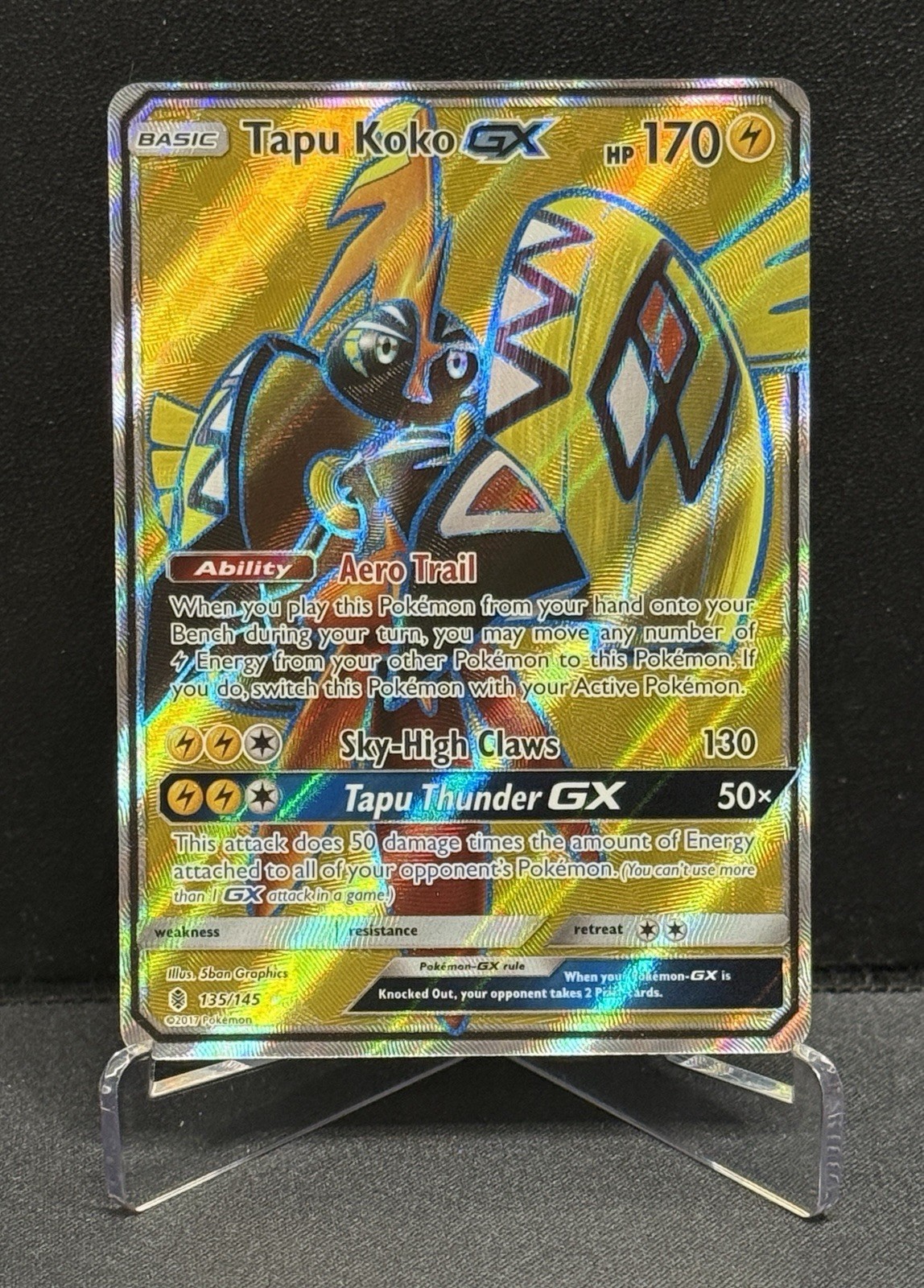 Tapu Koko GX (Full Art) 135/145 Sm-Guardians Rising Holo