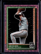 2025 Panini Donruss Optic Prizm Jim Palmer #57 Pink Velocity 65/79