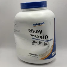 Nutricost Whey Protein Concentrate (Unflavored) 5LBS - Non-GMO Protein Powder