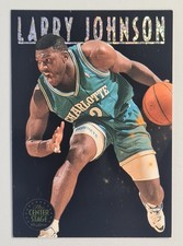 1993-94 Skybox Premium The Center Stage Larry Johnson #CS5 Hornets FREE COMBINE 
