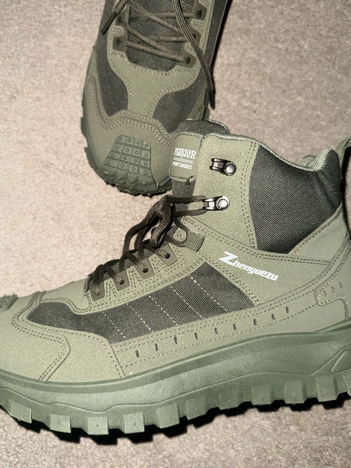 Men’s Zhuanglin Green High-Top Hiking Boots / Tactical Boots