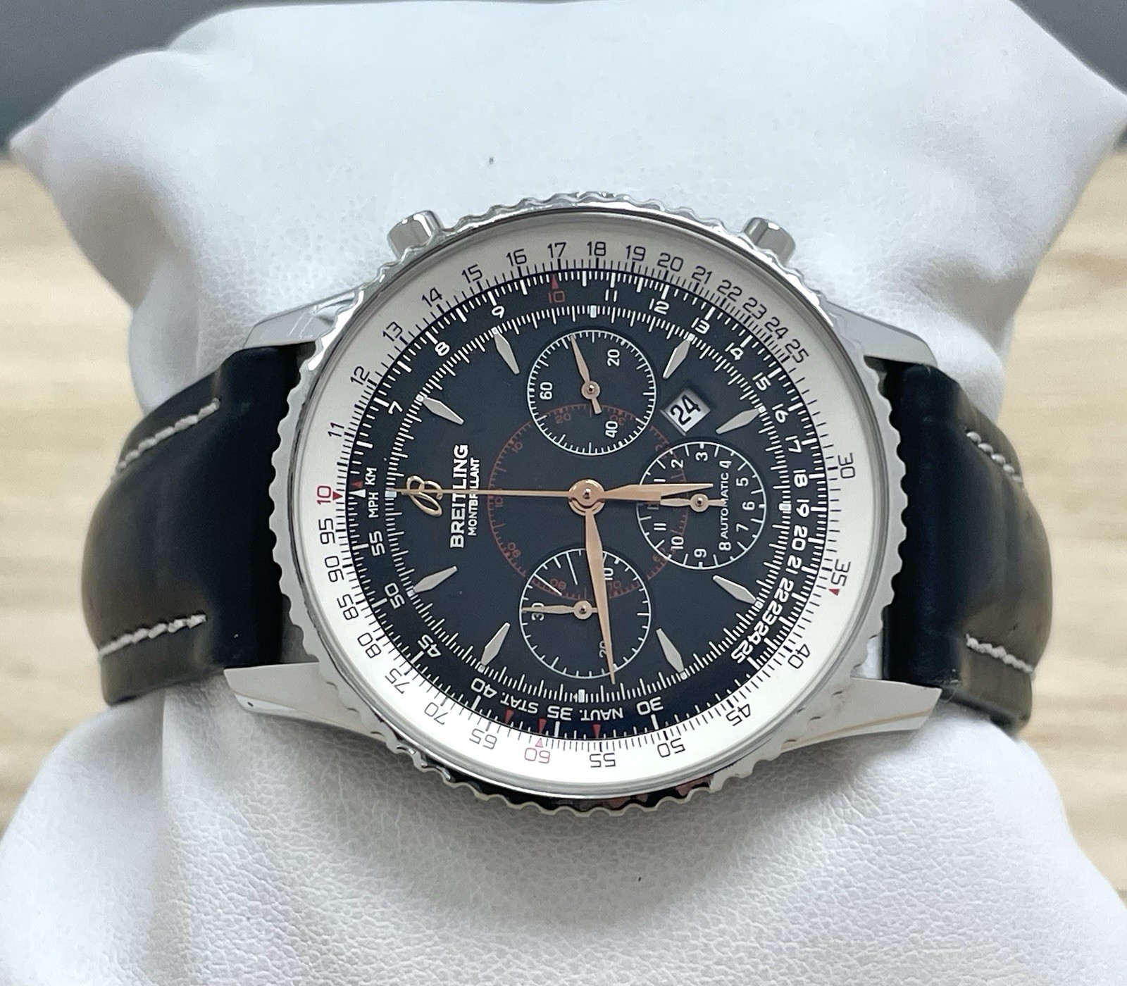 BREILTING NAVITIMER MONTBRILLIANT CHRONOGRAPH BLACK DIAL AUTOMATIC 38MM