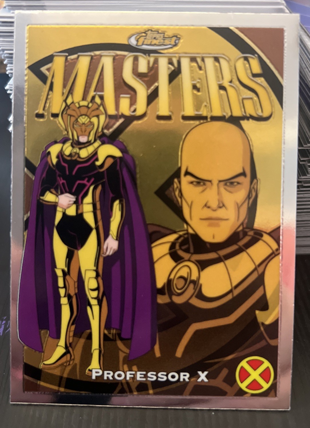 2025 Topps Finest X-Men '97 PROFESSOR X Masters Rare Gold #84