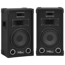 2x Altoparlanti Palco Passivi HiFi Professionali Neri Casse Diffusori vidaXL