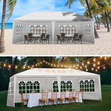 6x3m Gazebo Outdoor Home Garden Wedding BBQ Party Tent Marquee w/Removable Walls