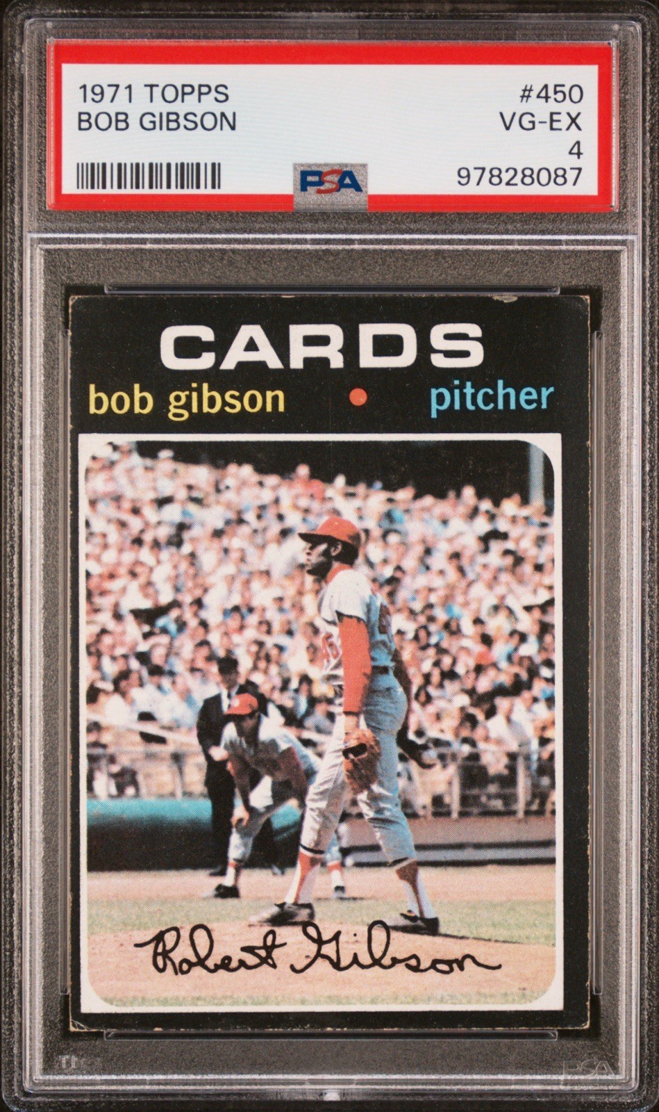 1971 Topps Bob Gibson #450 PSA 4 VG-EX HOF St. Louis Cardinals