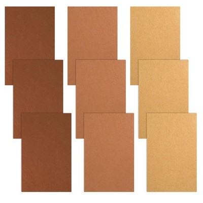 9 Pack Brown Felt Sheets 7.8x11.8 Inch Soft Craft Fabric Sheets DIY