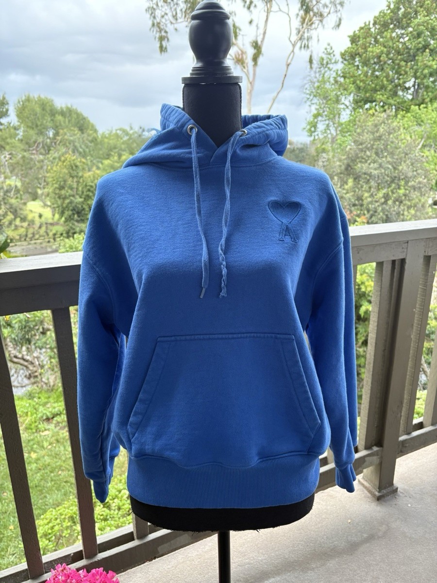 Ami Paris Alexandre Mattiussi Blue Hoodie Women's Size Small | eBay