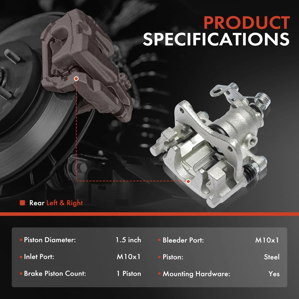 2 件后制动卡钳带安装支架适用于大众捷达高尔夫 1996 - 1999 — 第 2/4 张图片