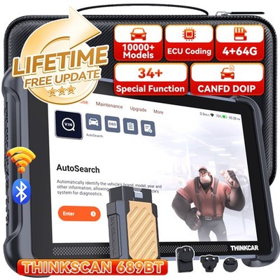2026 ThinkScan 689BT CANFD&DOIP Car OBD2 Diagnostic Tool Bidirectional Scanner