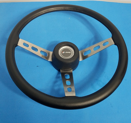 70s-80s era AMC / Jeep Sport Steering wheel Black  1980 CJ 5 7 8 Cherokee oem
