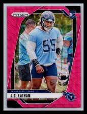 J.C. Latham Rookie Tennessee Titans 2024 Panini Prizm #334 Pink Wave