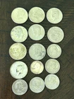 Lot of 9 Kennedy Half Dollars 3-40% Silver 1964 Washington Quarter 5-SBA Dollars