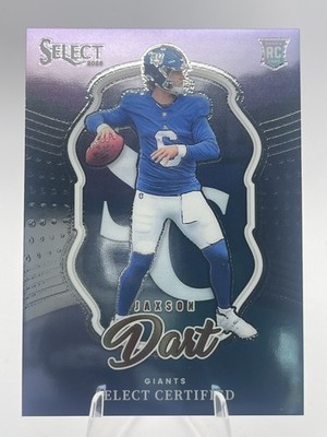 2025 Panini Select Jaxson Dart Select Certified Rookie Insert #17 (RC) Giants