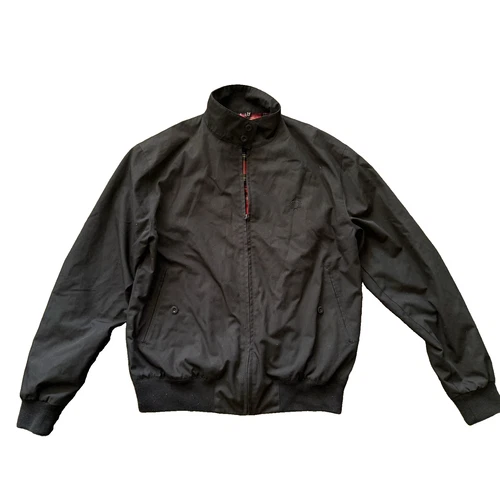 Fred Perry Harrington Jacket Men M 40 Black Red Tartan Lined Bomber Mod England image 4