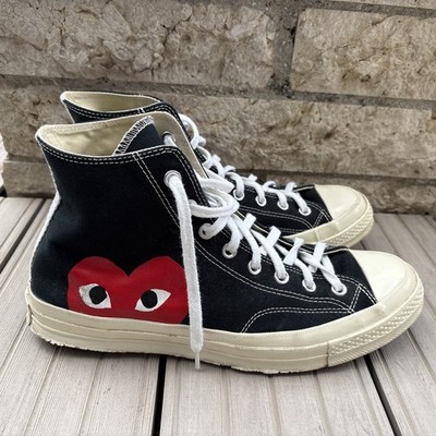 Comme des Garçons PLAY x Converse All Star Canvas Sneaker, Größe 45(11),schwarz 