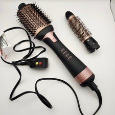 ELLE Hot Air Brush Hair Dryer Volumizer 2 Round Attachments Partial Set