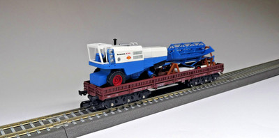 Mähdrescher Fortschritt (blau)- Bahntransport, DR, Ep.IV, Spur TT, NEU