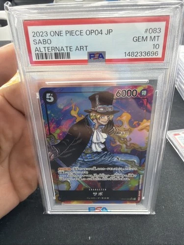 Sabo 2023 Japanese One Piece Kingdoms of Intrigue #OP04-083 Alt Art PSA 10