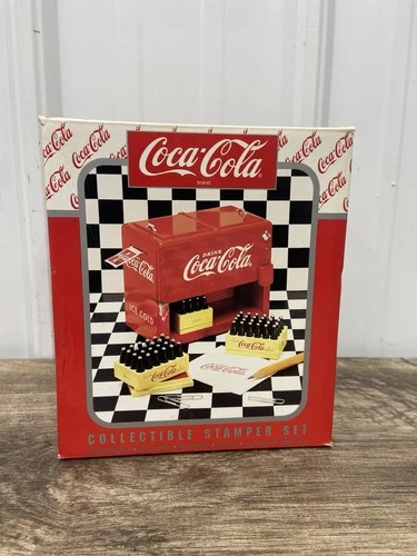 Vintage Coca-Cola Collectible Stamper Set NEW 1996 In Box