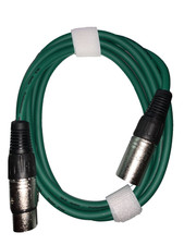 6 Foot XLR Patch Cable Green PA DJ Audio Cord SAXLX-6