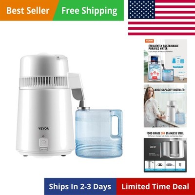 Water Distiller, 1.1 Gal Distilled Water Machine, 750W Pure Water Distilling ...