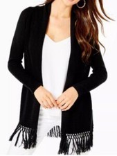 Lilly Pulitzer Tatum Long Fringe Hem Onyx Car...