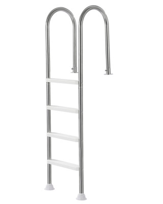 VEVOR 4-Step Stainless Steel Pool Ladder 2 Handrail Loads 265 lb for 54'' Pool
