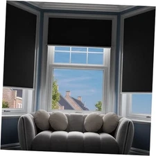 out Curtains, 100%out Roller Shades Window Cover, Heat 30"W x 60"H Black