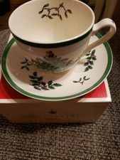 Spode England Christmas Tree Coffee Tea Cup and Saucer Set S3324