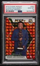 2019 Mosaic MVPs Reactive Orange Prizm Giannis Antetokounmpo PSA 10 GEM MT 04ag