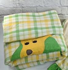 READ SET 3 Vintage 90's Red Calliope Bedding Baby Quilt Gender Neutral Nursery
