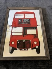 Vintage Spiegel &bdquo;Piccadilly Bus&ldquo; London England