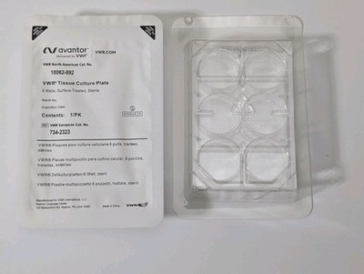 (50 pk) VWR Avantor 10062-892  Culture Plate 6-Well  Sterile Ex 07.2026