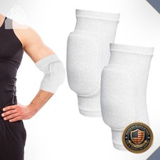Volleyball Elbow Pads 1 Pair Arm Brace Support Cushion Protector White